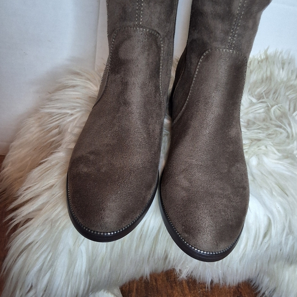 Azura Blackenbury Taupe Bling Knee High Boots  38 7.5-8. NWB - Picture 5 of 16